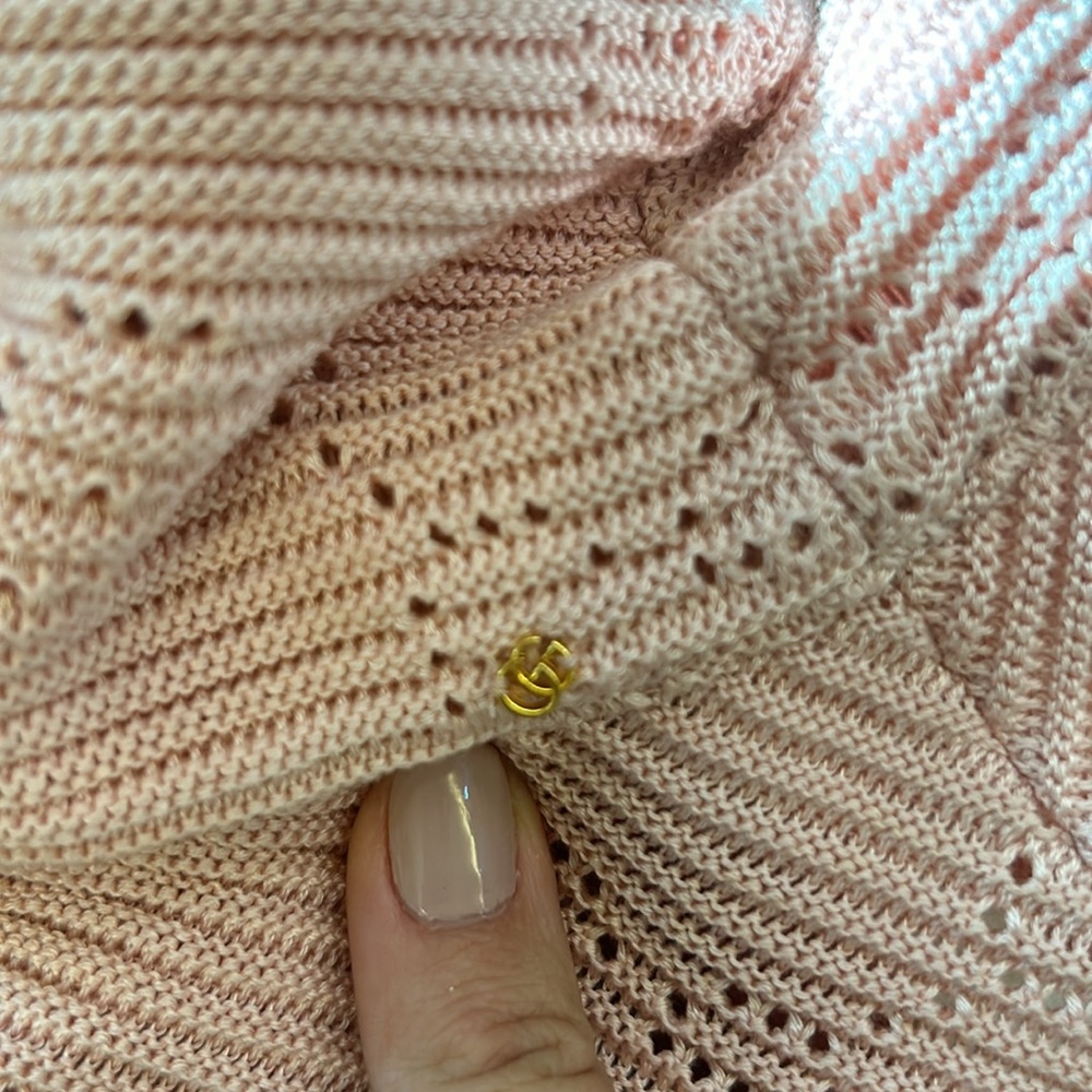NWOT GUCCI GG CABLE KNIT FEDORA HAT - Picture 2 of 9